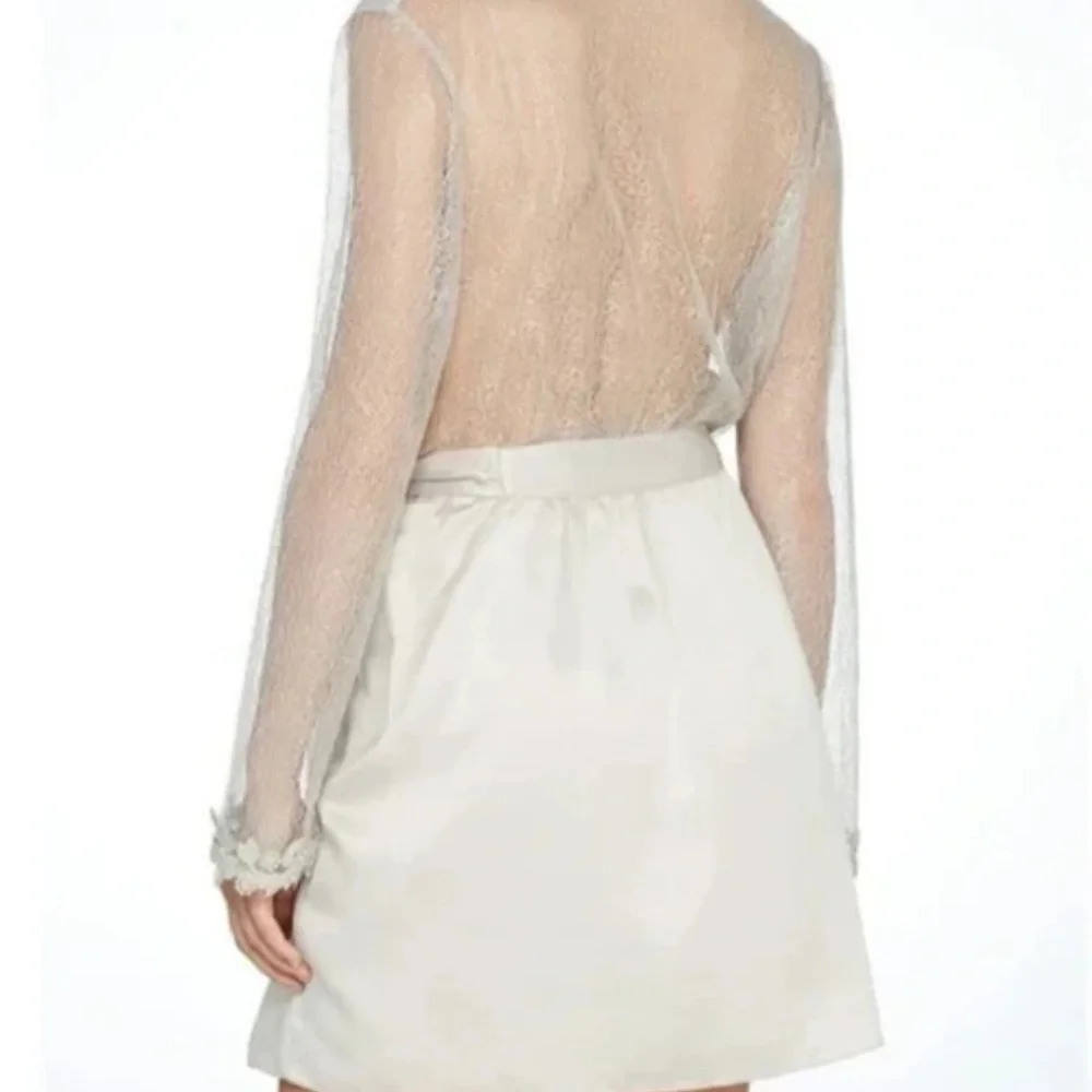 Anthropologie Shimmering Silver Robe - Picture 3 of 8